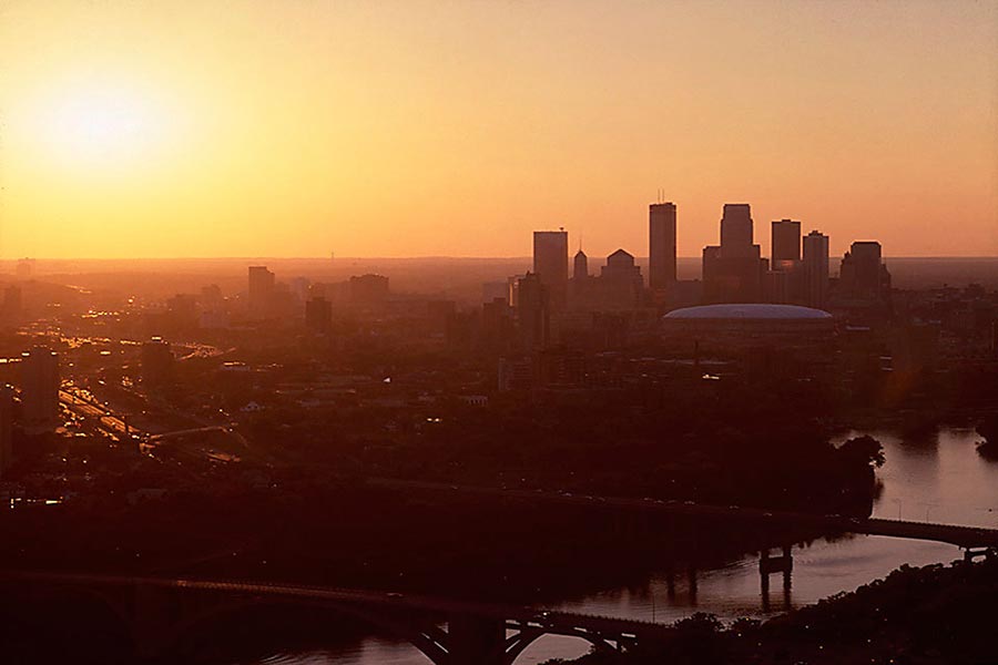 Sunset over Minneapolis